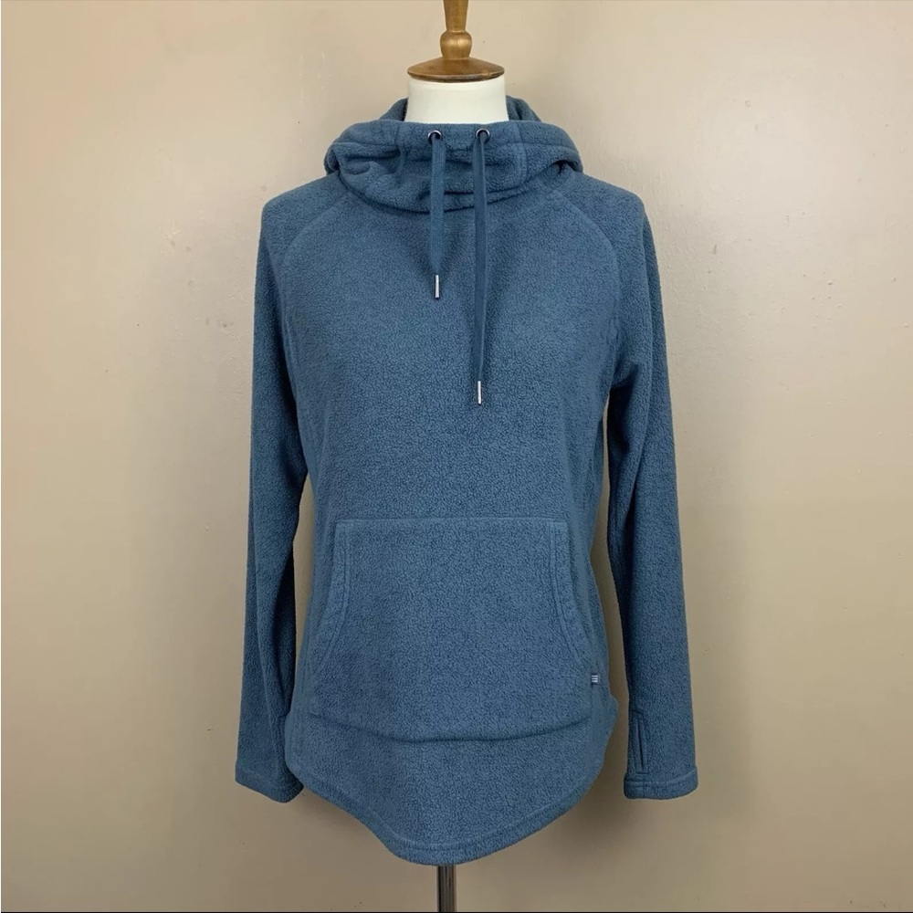 Free Fly Sweater Womens Small Blue Casual Fleece Hoodie Outdoor Bamboo Pullover